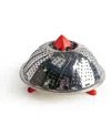 Rsvp International Endurance Stainless Steel Silicone 12" Umbrella Steam Basket In Red