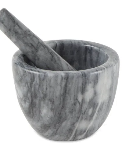 Rsvp International Gray Marble Mortar Pestle Set