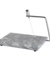 Rsvp International Marble Grey Marble 9"x8" Cheese Slicer In Gray