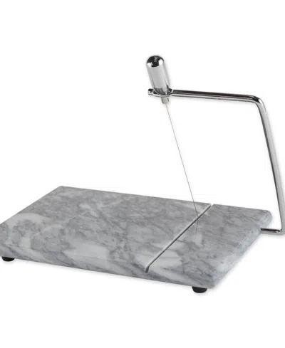 Rsvp International Marble Grey Marble 9"x8" Cheese Slicer In Gray