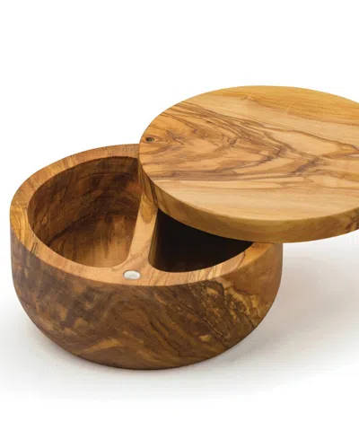 Rsvp International Olive Wood 8 Ounce Salt Box In Brown