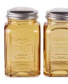 Rsvp International Retro Glass Amber 2 Piece 8 Ounce Retro Style Salt Pepper Set In Yellow