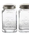 Rsvp International Retro Glass Amber 2 Piece 8 Ounce Retro Style Salt Pepper Set In White
