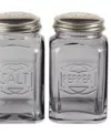 Rsvp International Retro Glass Amber 2 Piece 8 Ounce Retro Style Salt Pepper Set In Gray