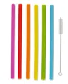 RSVP INTERNATIONAL SILICONE 6 PIECE 10" SMOOTHIE STRAW SET