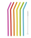 Rsvp International Silicone 6 Piece 10" Smoothie Straw Set In Multi