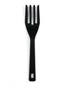 Rsvp International Silicone Coated Steel 11" X 2.25" Ela Series Black Fork In Black