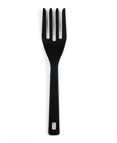 Rsvp International Silicone Coated Steel 11" X 2.25" Ela Series Black Fork