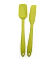 Rsvp International Silicone Coated Steel 2 Piece 8" Ela Series Green Mini Spatula Set In Green