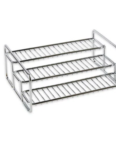 Rsvp International Stainless Steel 11" X 8.5" X 4" 3 Tier Spice/can Rack In Silver