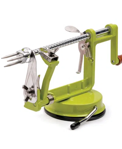 Rsvp International Stainless Steel 12x4x5" Apple Slicer-corer-peeler In Green