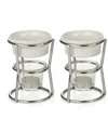 Rsvp International Stoneware 2 Piece 3x3x5" Promo Butter Warmer Set In White