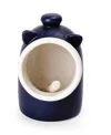 Rsvp International Stoneware 2 Piece 6 Ounce Matte Blue Salt Pig And Spoon Set In Blue