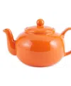Rsvp International Stoneware 42 Ounce Orange Teapot In Orange
