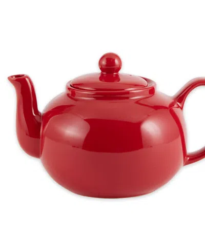 Rsvp International Stoneware 42 Ounce Red Teapot