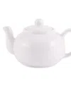 Rsvp International Stoneware 42 Ounce White Teapot In White