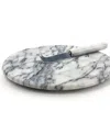 Rsvp International White Marble 10" Diameter Cheese Board In White