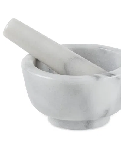 Rsvp International White Marble Mortar Pestle Set