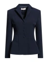 Rsvp Woman Blazer Midnight Blue Size 4 Polyester, Elastane