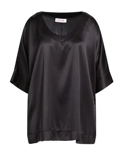 Rsvp Woman Top Black Size 16 Silk, Elastane