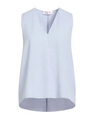 Rsvp Woman Top Light Blue Size 4 Polyester
