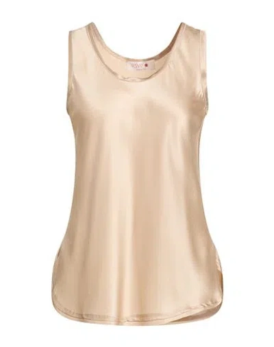 Rsvp Woman Top Sand Size 4 Silk, Elastane In Brown