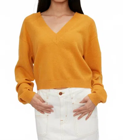 Rta Alba Cropped Sweater In Honey In Yellow