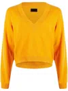 Rta Alba V-neck Jumper In Yellow