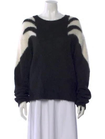 Pre-owned Rta Alpaca Striped Sweater In Black