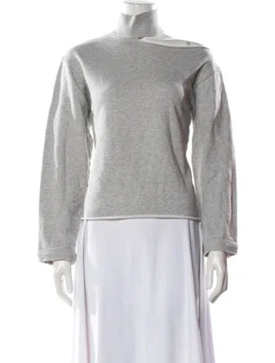 Pre-owned Rta Asymmetrical Long Sleeve Sweatshirt In Gray