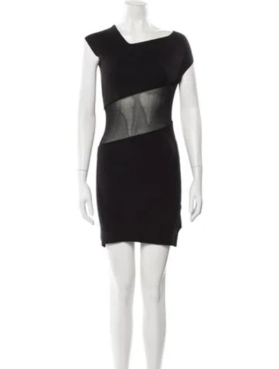 Pre-owned Rta Asymmetrical Mini Dress W/ Tags In Black
