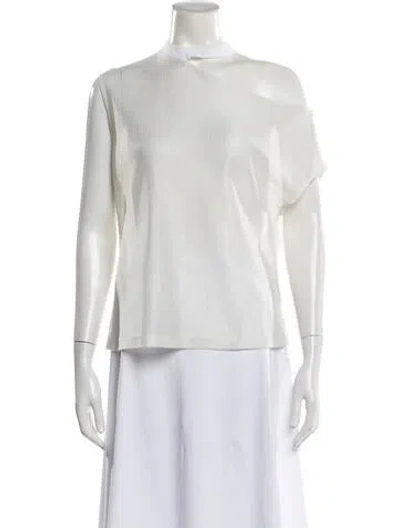 Pre-owned Rta Asymmetrical Short Sleeve Top In Neutral