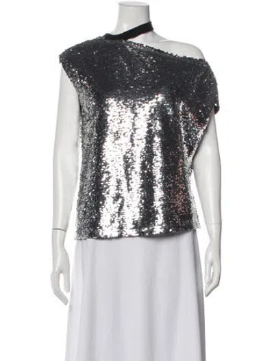 Pre-owned Rta Asymmetrical Sleeveless Top