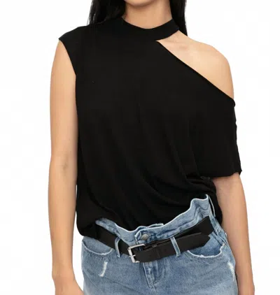 Rta Axel Cotton Cashmere Top In Widow In Black