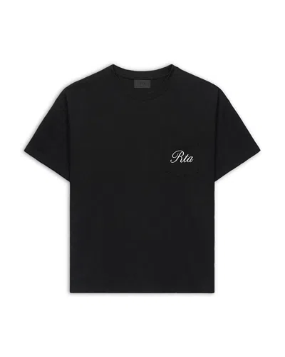Rta Bastien Clockface Pocket Tee In Black