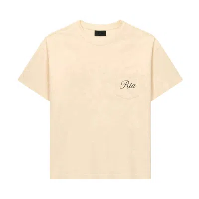 Pre-owned Rta Bastien Pocket Tee 'bone Clockface' | Tan | Men's Size M
