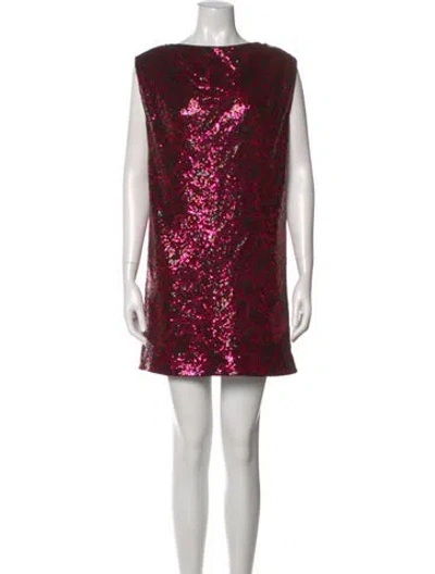 Pre-owned Rta Bateau Neckline Mini Dress In Pink