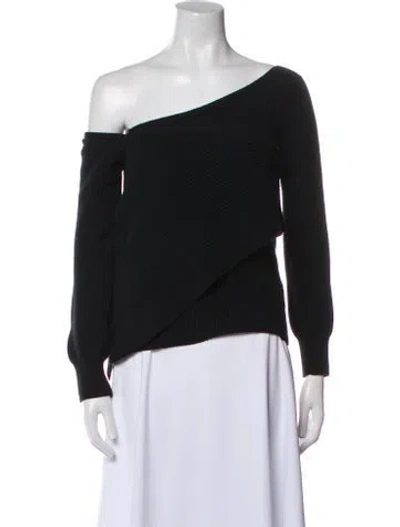 Pre-owned Rta Bateau Neckline Sweater In Black