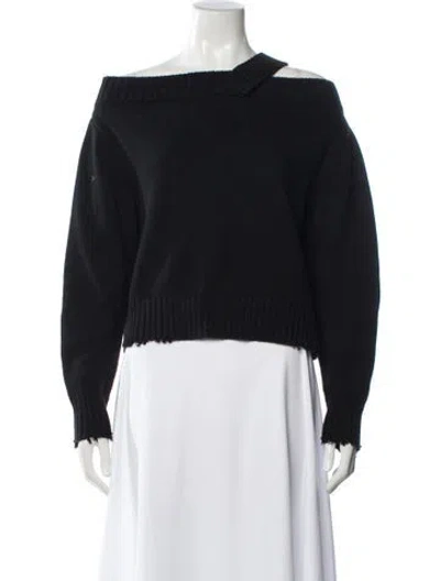 Pre-owned Rta Bateau Neckline Sweater In Black