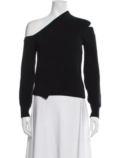 Pre-owned Rta Bateau Neckline Sweater In Black
