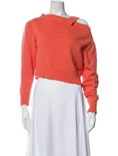Pre-owned Rta Bateau Neckline Sweater In Orange