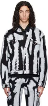 Rta Men's Elmer Pianted Trucker Jacket In White Paints