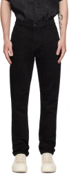 Rta Bryant Slim Fit Jeans In Black Logo In Black Logo
