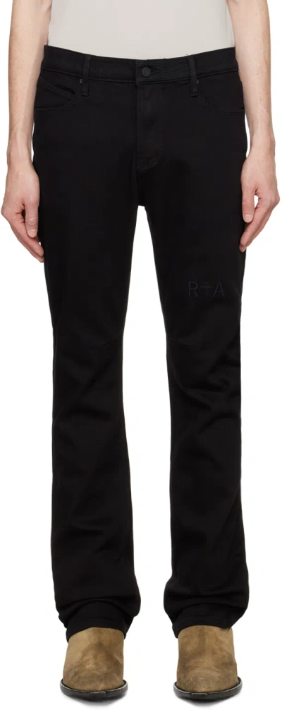 Rta Black Denis Jeans In Black Logo