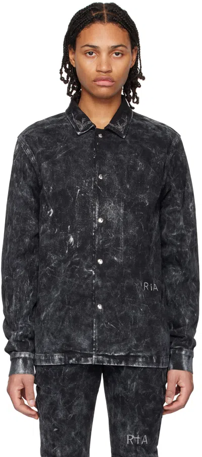 RTA BLACK PARLAN DENIM JACKET