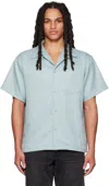 Rta Blue Patch Pocket Shirt In Dusty Blue