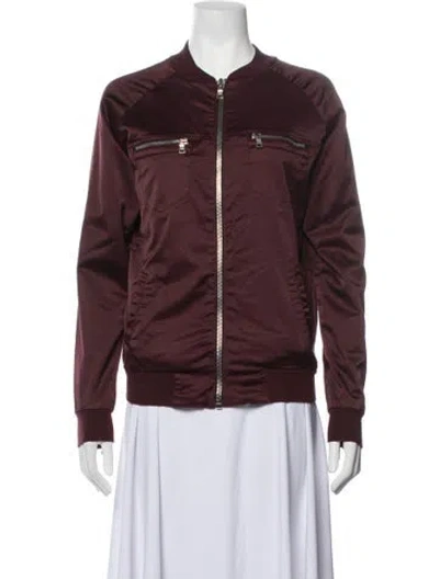 Pre-owned Rta Bomber Jacket In Burgundy