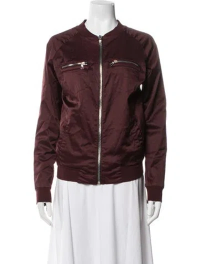 Pre-owned Rta Bomber Jacket In Burgundy