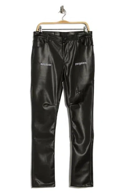 Rta Bryant Faux Leather Skinny Pants In Black