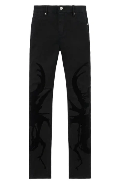 Rta Bryant Graphic Skinny Jeans In Black
